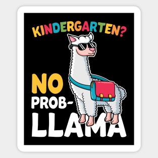 Kindergarten No Prob Llama Alpaca Funny Back To School Gift Sticker